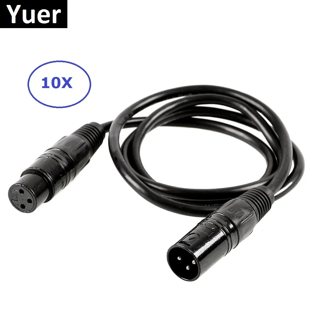 

2 Meter Length DMX Cable Microphone Cable Audio Cable 3 Pin Signal XLR Male to Female Connector LED Par Stage Lights DMX Cable