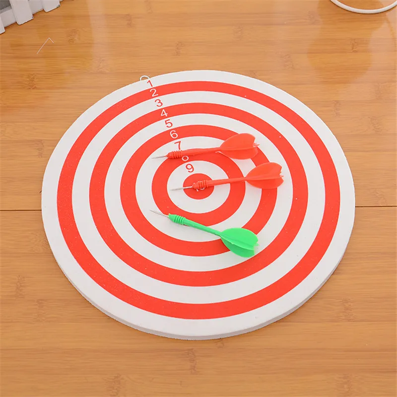 Diameter 29.5cm Darts Target +3 Darts Wall-mounted Two-sided Dual-use Thick Foam Toy Dart Board Suit