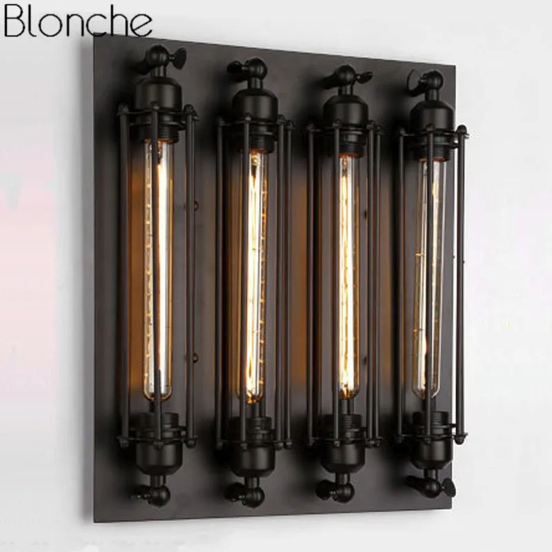 Vintage Industrial Decor Wall Lamp Lights Loft Flute Wall Sconces Led Bedroom Kitchen Light Fixtures Bar Home Lighting Luminaire