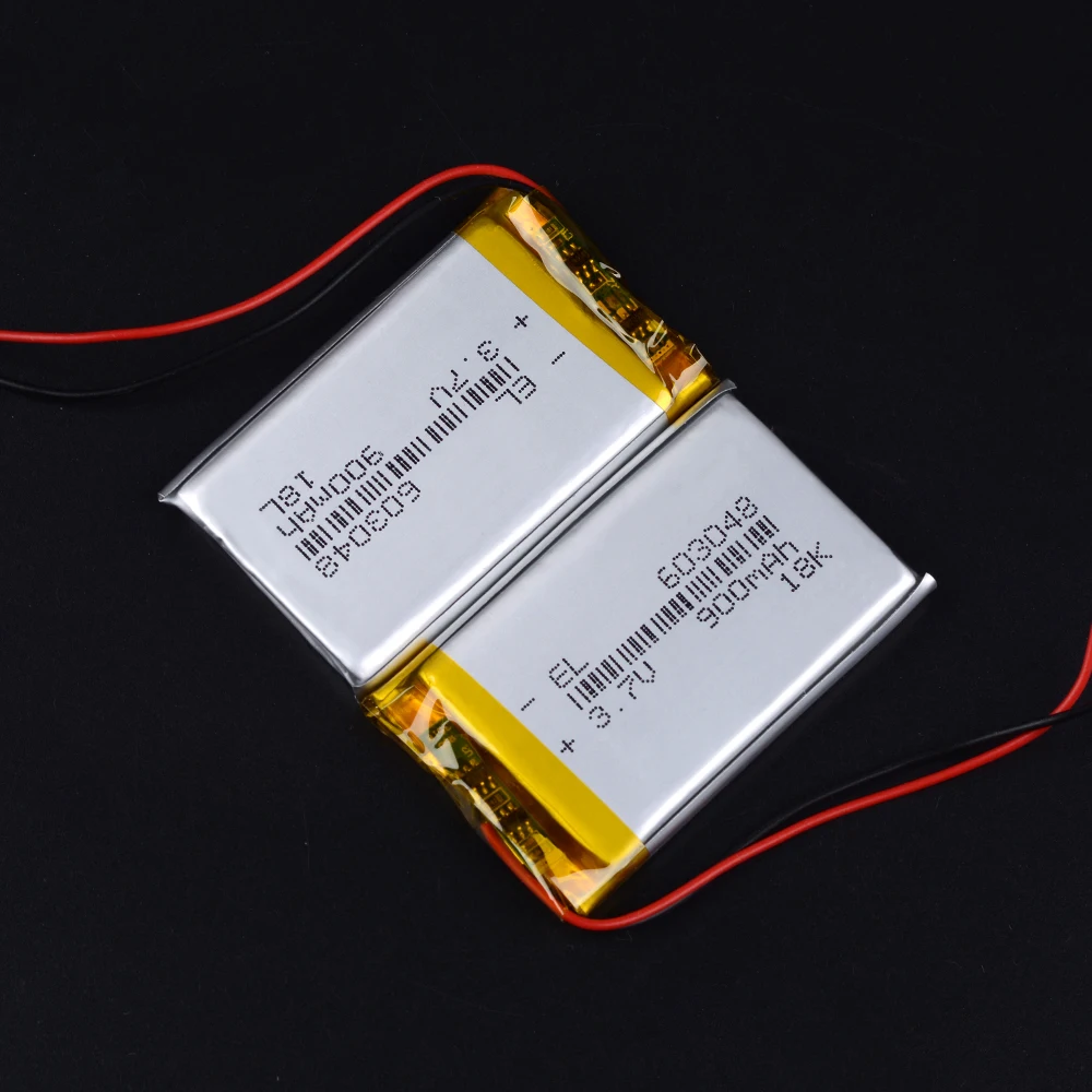 3.7V 900mAH 603048 Batteries Rechargeable Lithium Li-ion Polymer Battery