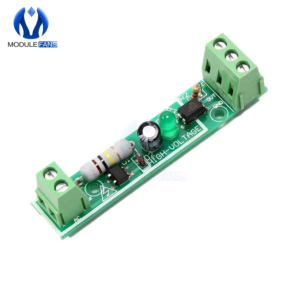 1-Bit AC 220V Optocoupler Isolation Module Voltage Detect Board Adaptive For Isolamento Fotoaccoppiatore Adapter PLC 24V Level