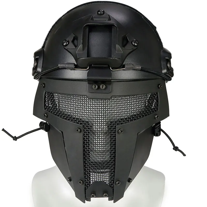 Tactical Wire Steel Full Face Mask Mesh Helmet Fencing Hunting Outdoor Sport Protective Iron Samurai Mask