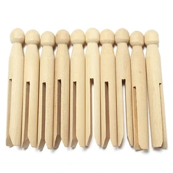 10 pz/set Artigianato del Legno 10 CM Lungo Cucito Naturale Legno Perni di Vestiti Peg Perni di Vecchio stile Pioli Bambola Bambola facendo Decor