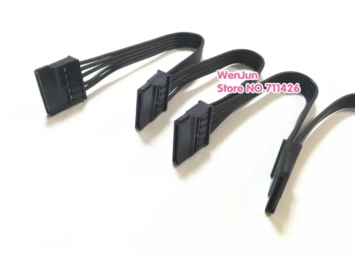 6Pin PCI-E male to 4 SATA 15pin Modular Power Supply Cable for Silverstone SST-ST ST55F-G ST85F-GS 650W 750W 1500