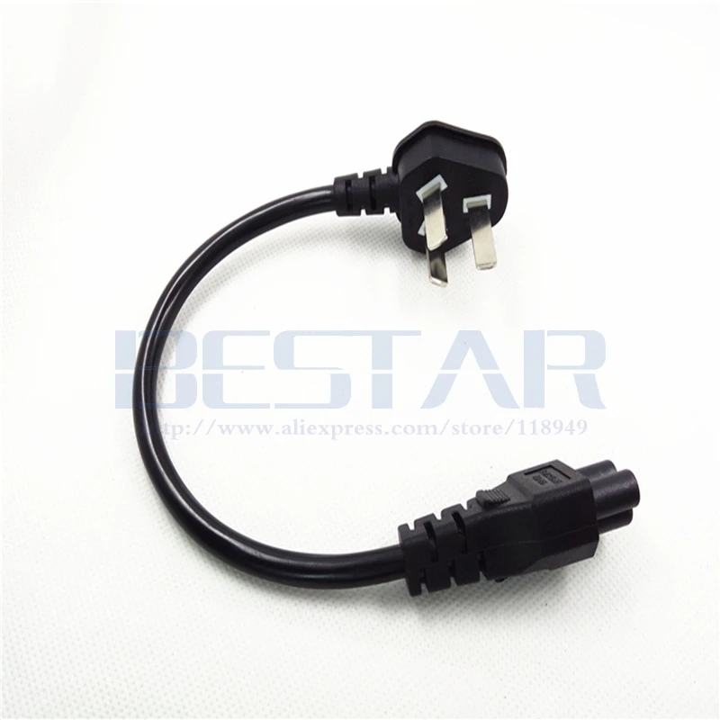 CN AU 3 Pole Plug to IEC320 C5 Power short Cable IEC C5 Cloverleaf Power Cord IEC60320 20CM For AC Adapters Laptop Notebook