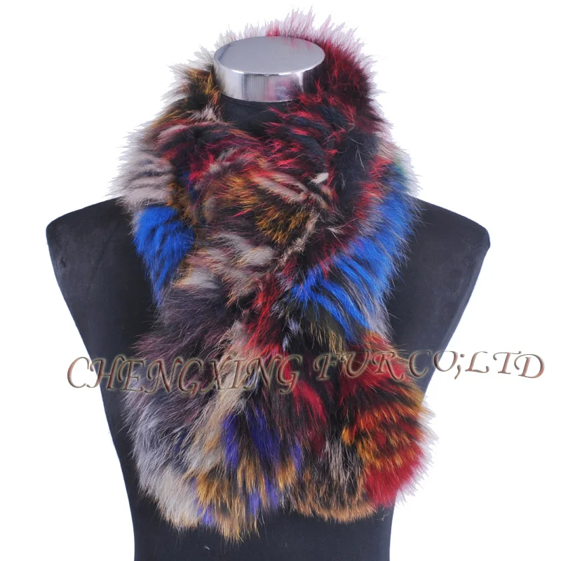 FREE SHIPPING Genuine Fox Fur Fashion Scarf  Mixed Colour CX-S-117 DROP SHIPPING