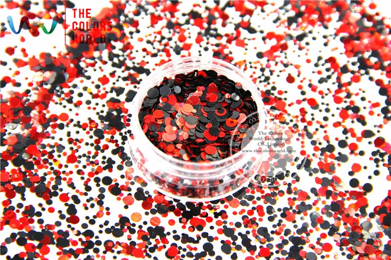 RAP321-252 Mix Colors Mix Colors Dot shapes round Glitter for nail art ,nail gel, nail polish makeup and DIY decoration