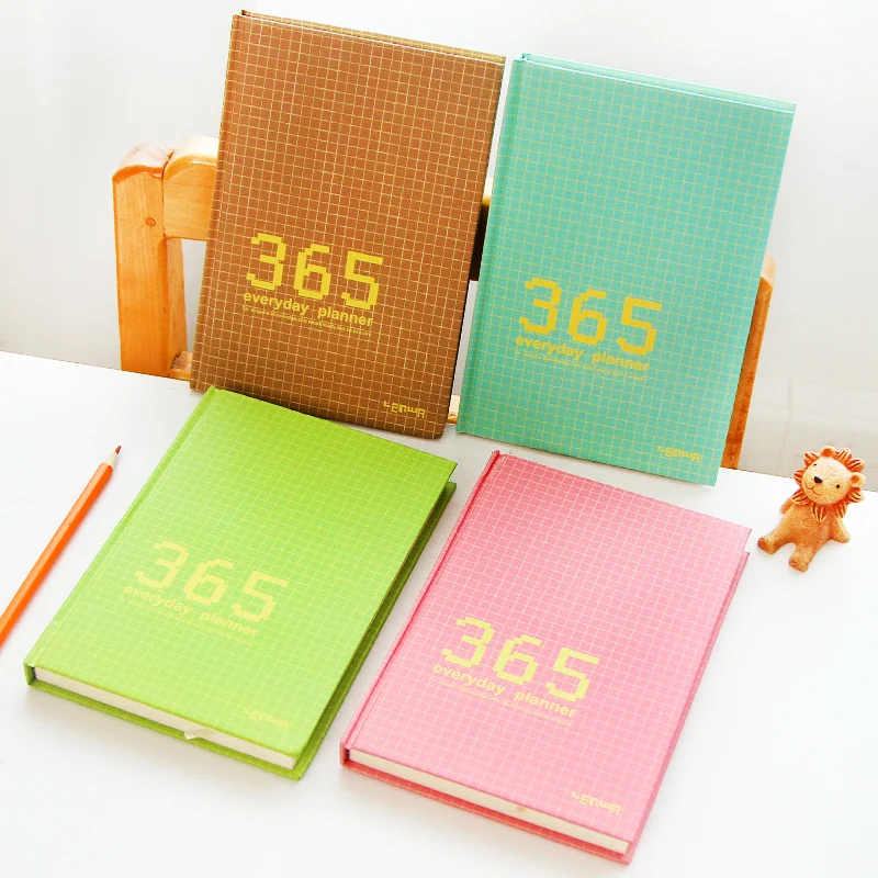 

1 Pc/Lot Cute Lovely 4-Color 365-Day Plan Book & Notebook for School Stationery & Office Supply