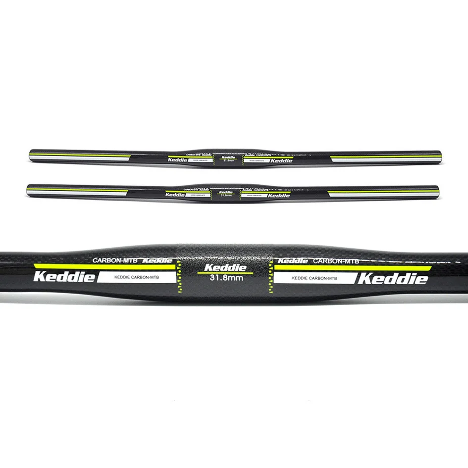 KEDDIE Mountain Bike Flat Bicycle Handlebar MTB Parts 3K Full Carbon Handlebar 31.8*600/620/640/660/680/700/720/740/760mm