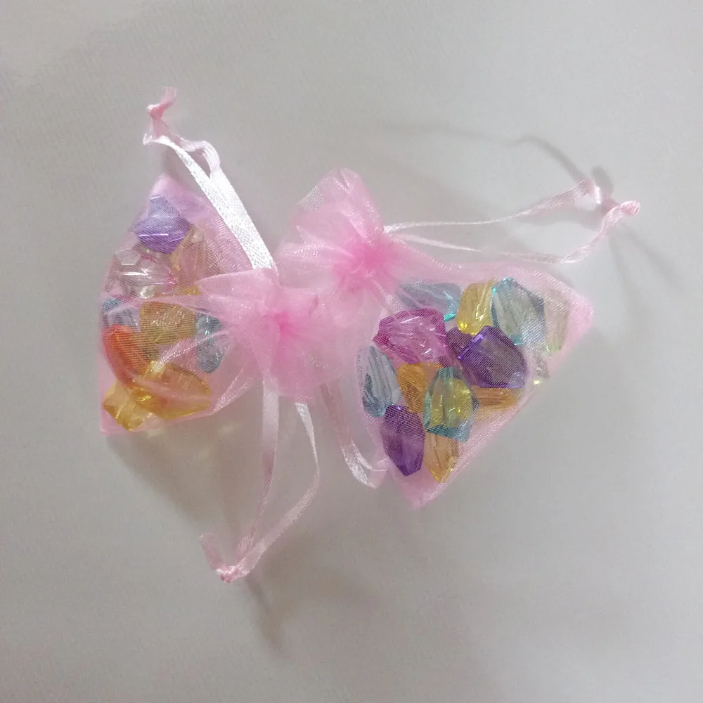 1000pcs Pink Gift Bags For Jewelry Bags And Packaging Organza Bag Drawstring Bag Wedding/Woman Travel Storage Display Pouches