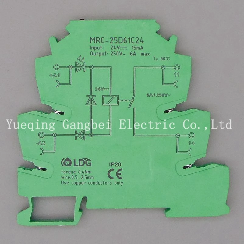 MRC-25D61C24 24V DC وحدة التتابع رقيقة جدا لوحة التتابع المتوسطة للإلكترونيات