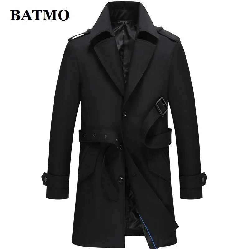 

BATMO 2023 new arrival spring high quality trench coat men,men's casual jackets ,plus-size M-4XL P186006