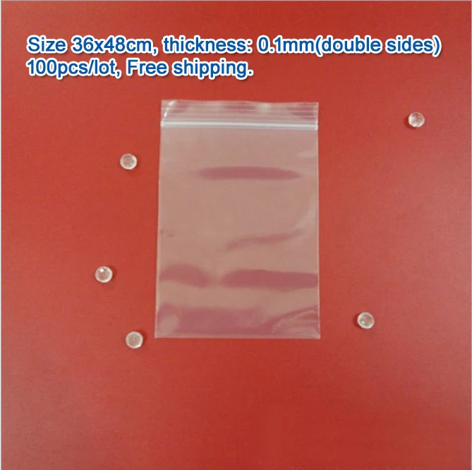 

100pcs double sizes thickness 0.1mm Transparent PE Zip Lock jewelry Packaging bags, 36*48cm clear plastic bags for gift storage