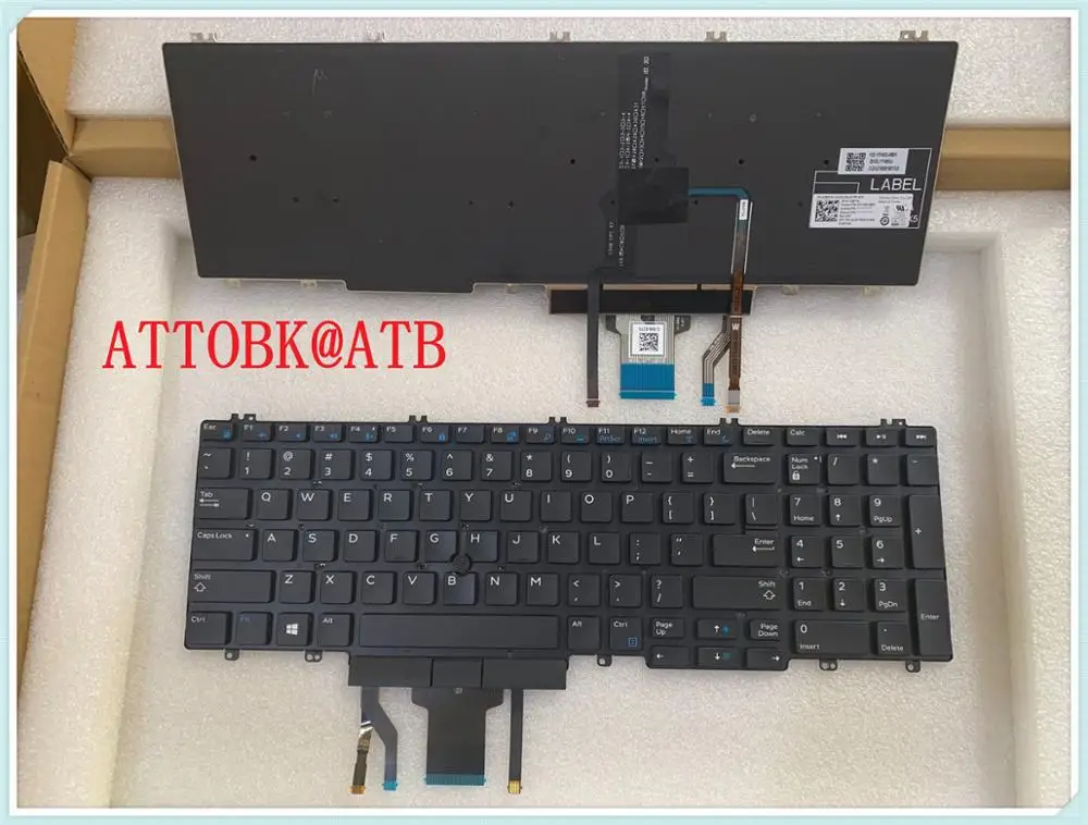 New English laptop keyboard for DELL PRECISION 7530 7540 15-7530 M7530 E7530 7730 M7730 US layout with backlit keyboard 266YW