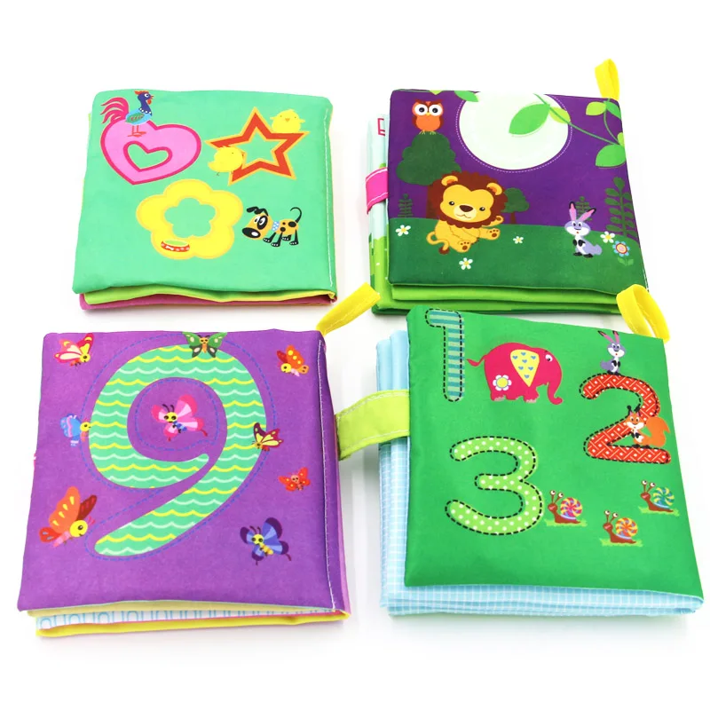 New 0-36 Months Baby Toys Soft Cloth Books Rustle Sound Infant Educational Stroller Rattle Toy Newborn Crib Bed Baby Toys