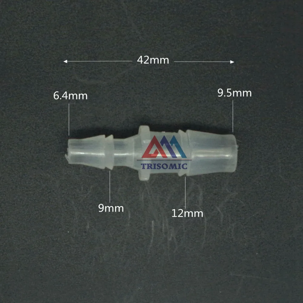 

9.5mm*6.4mm Straight Reducing Connector Plastic Fitting Barbed Reducing Connector