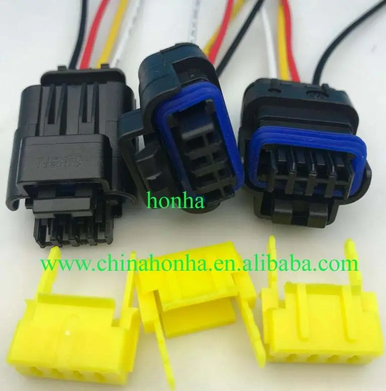 5/10/20/50/100 pcs 4 Pin/Way Petrol Pump Plug FCI Connector For Renault Peugeot Citroen 211PC042S4021 with wire or without wire