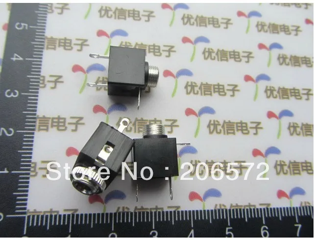

3.5mm stereo audio socket with nut dual track