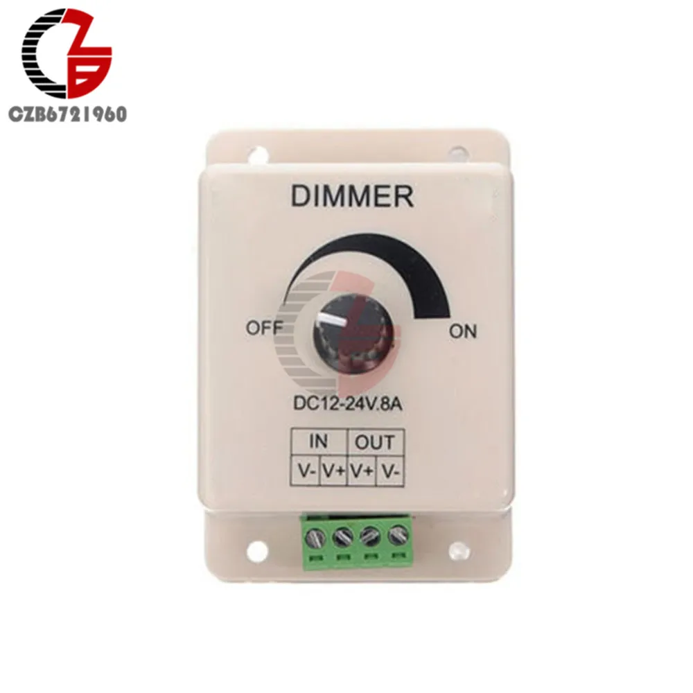 Voltage Regulator DC-DC Voltage Stabilizer 8A Power Supply Adjustable Speed Controller DC 12V LED Dimmer 12V