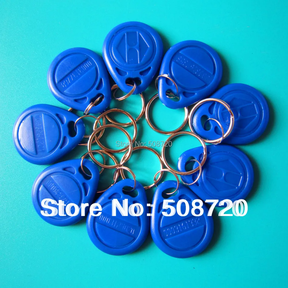 100 Stks/partij Rfid Keyfobs 125Khz Abs Proximity Key Tags Voor Toegangscontrole Met TK4100/Em 4100 Chip