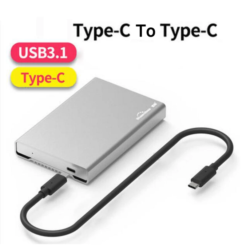 2.5 ''hdd enclosure sata ad alta velocità di Tipo C 3.1 / USB micro-B 3.0 a sata hdd casi pieno di alluminio disco rigido del notebook caddys