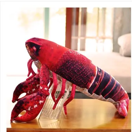 

small black-red lobster toy cute simulation plush lobster doll gift about 55cm