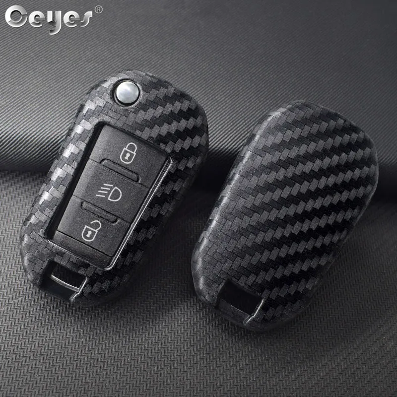 Ceyes Car Styling Silicone Key 3 Remote Cover Fob Case For Peugeot 3008 208 308 508 408 2008 307 4008 For Citroen C4 Accessories