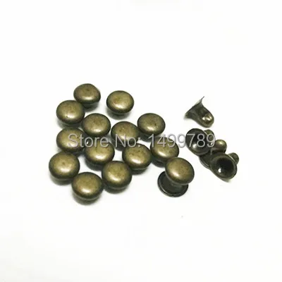 200PCS 4MM  DIY Antique Brass Punk Spike Studs Spots Fashion Rivet DIY Bags Belt Shoes Craft Shipping Free