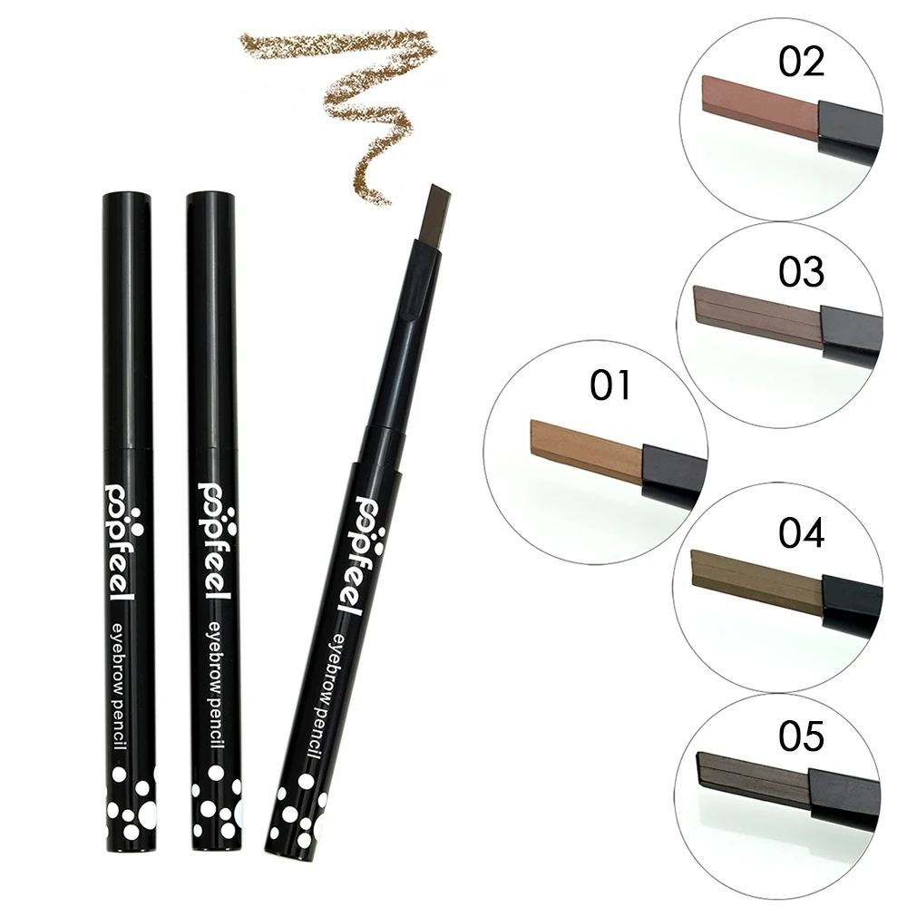 Popfeel Eyebrow Pencil Waterproof Long Lasting Eye Brow Maker Pen  hair stroke brow pen Makeup Tools Woman Eyebrow Tracer Unit