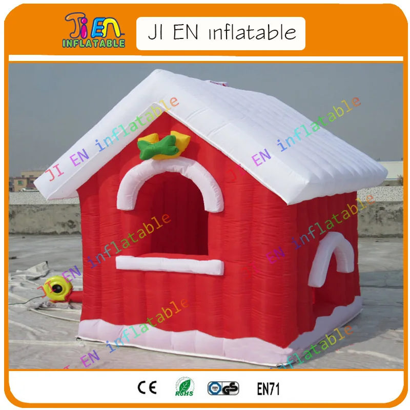 Fast Shipping christmas inflatable santa grotto,decoration inflatable santa claus house tent