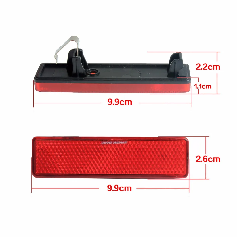 ANGRONG 2x Red Lens OEM Rear Bumper Reflector L+R (CA329) For Renault Trafic Master Primastar