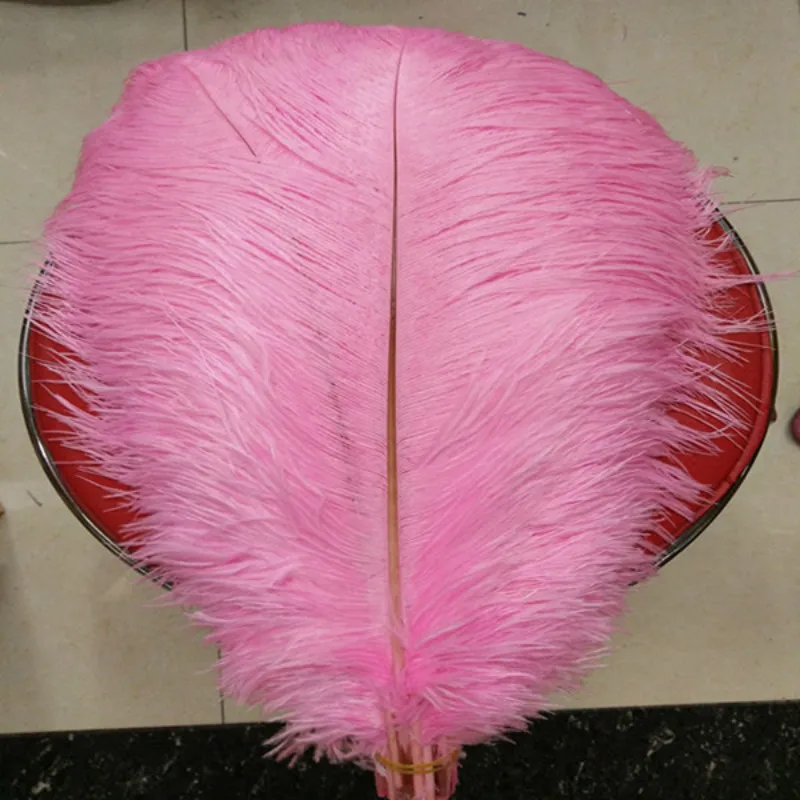 

2016 50 pcs pink ostrich feathers.High quality ostrich plumage 45-50cm 18-20 inches headwear performance plume decoration