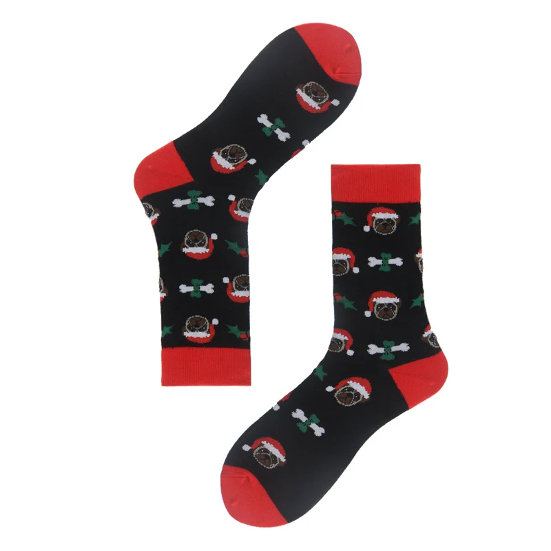COCOTEKK-Calcetines coloridos de algodón peinado para hombre, medias divertidas de animales, de vestir, Harajuku, para regalo de Navidad