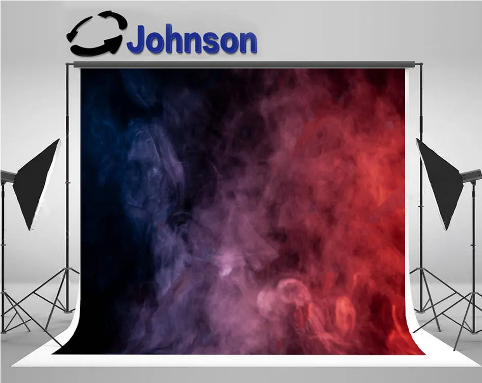 

Red Blue White Smoke Black photo backdrop High quality Computer print wall photo studio background