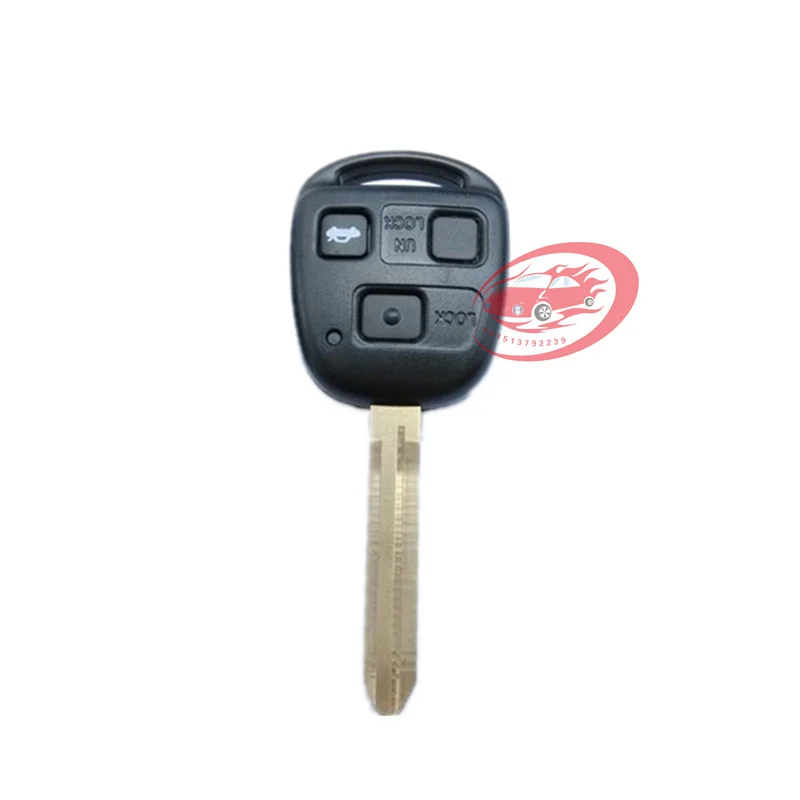 Hot Sale Car-Cover 100% Genuine Leather Car Key Cover For Toyota Tarago RAV4 Corolla Camry 3 Button Remote Key Case Accessories