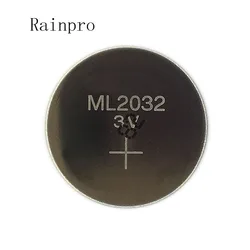 2 pz/lotto batteria a bottone a bottone 3V 2032 ML2032 batteria di riserva ricaricabile CMOS BIOS RTC