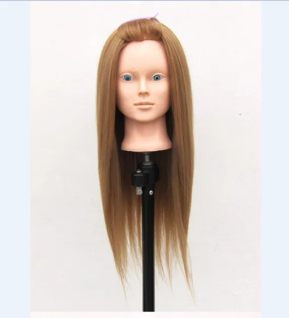 2016 new style making up and dressing up training head with long hair 100% High Temperature synthetic fiber Hair Free Shipping