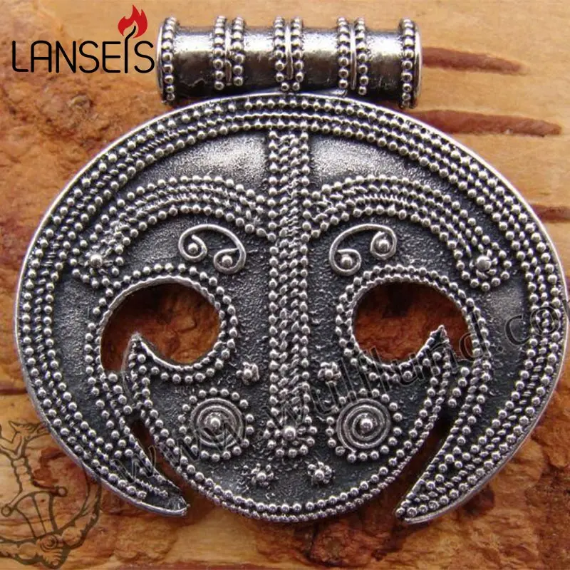 lanseis 10pcs norse Slavic Lunula Woman's Necklace LUNULA, viking  jewelry for women OLD SLAVIC FERTILITY PENDANT