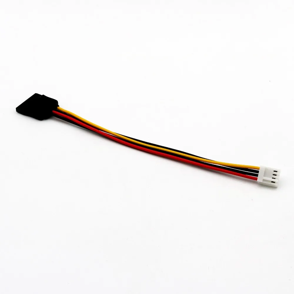 2pcs SATA 15 PIN ถึง 4 PIN Floppy FDD หญิง JACK Converter อะแดปเตอร์สายเคเบิล 20 ซม.