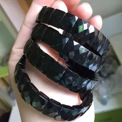 black tourmaline stone beads bracelet natural energy stone bangle fine jewelry bracelet for woman for gift wholesale !