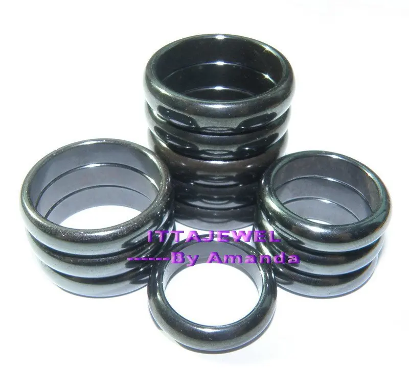 Wholesale 100pcs Magnetic Hematite Rings,Free Shipping