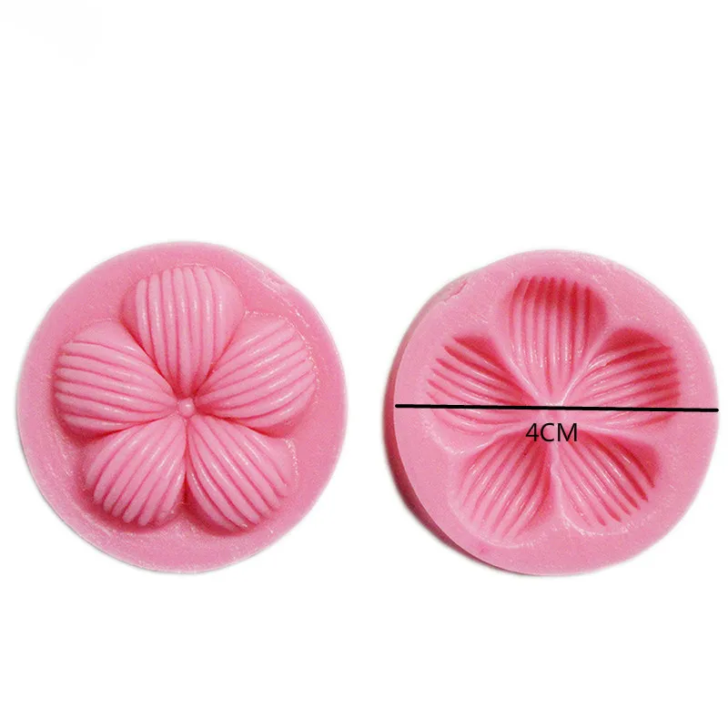 Plum Blossom Flower Petal Silicone Mold Cake Decorating Fondant Impression Flower Mold Sugarcraft Mold Candy Clay Moulds