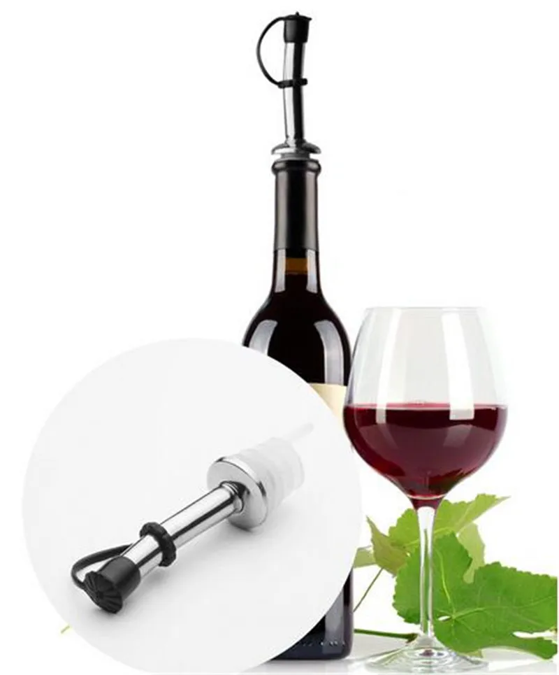 50pcs Stainless Steel Liquor Bottle Pour Pourer Cap Wine Spout Dispenser with Covers for Bars KTV Hotel Birtyday Party