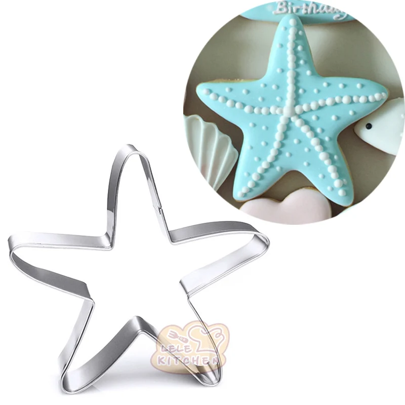 

1pcs Starfish Mandrel Moldes Metal Cookie Cutter patisserie reposteria Pastry Biscuit Cupcake Fondant Cake Decor Tools Bakery