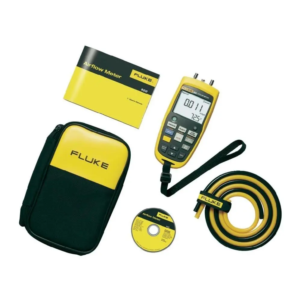 Fluke 922 / Fluke 922 KIT HVAC Pressure Airflow Meter/Micromanometer Tester FLUKE922KIT