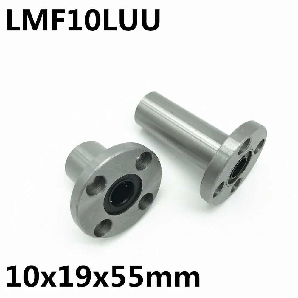 

2pcs LMF10LUU LMF10L flange ball bearing Used for 10mm linear guide Free shipping 10x19x55 mm