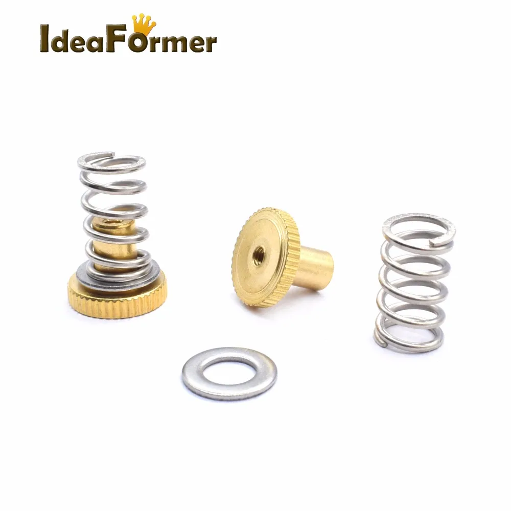 IdeaFormer 3D Printer Parts UM2 ULTIMAKER 2 Adjustment Nut + Springs+ Flat Washers 3 Set or 4 Set 3D Printer Accessories