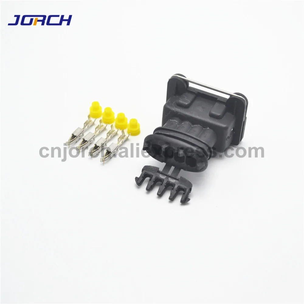 10 Sets Tyco / Amp 3.5mm 4 pin female electrical automotive plug waterproof wire auto connector 282192-1