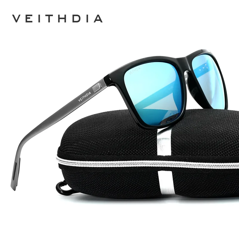 VEITHDIA Original Sunglasses Sports Outdoor Unisex Aluminum TR90 Polarized UV400 Lens Vintage Sun Glasses For Male/Female VT6108