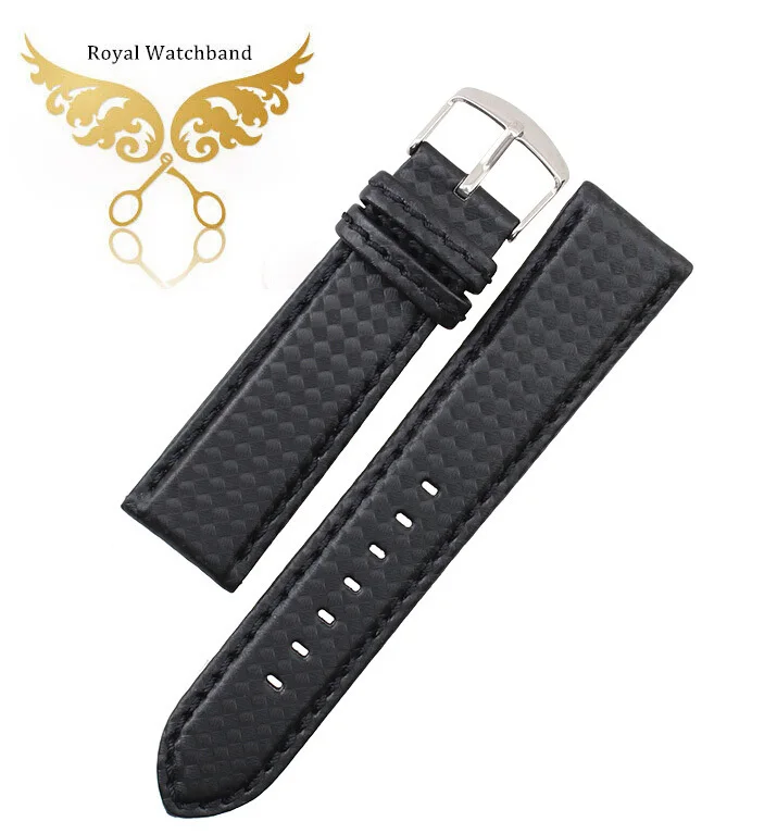 

18mm 20mm 22mm 24mm NEW Mens Watch Band Carbon Fibre Watch Strap Bracelets With Leather Lining Stainless Steel Clasp